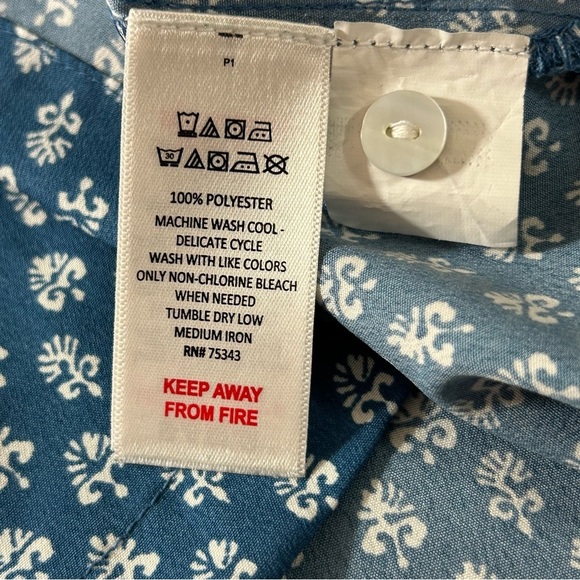 Haute Hippie Short PJ Set Blue White Size Large - Picture 3 of 5